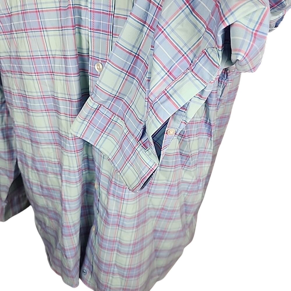 Vineyard Vines On The Go Shirt Men's XXL Blue Pink Plaid OTG Performance LS Brr - Picture 6 of 8